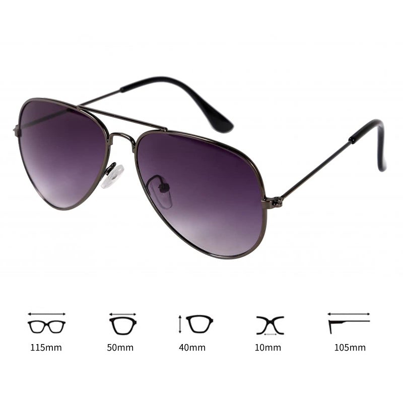 Wodison Classic Kids Sunglasses for Boys Girls Children sunglasses Reflective Metal Frame Gun Frame Gradual Smoke Lens - Image 2